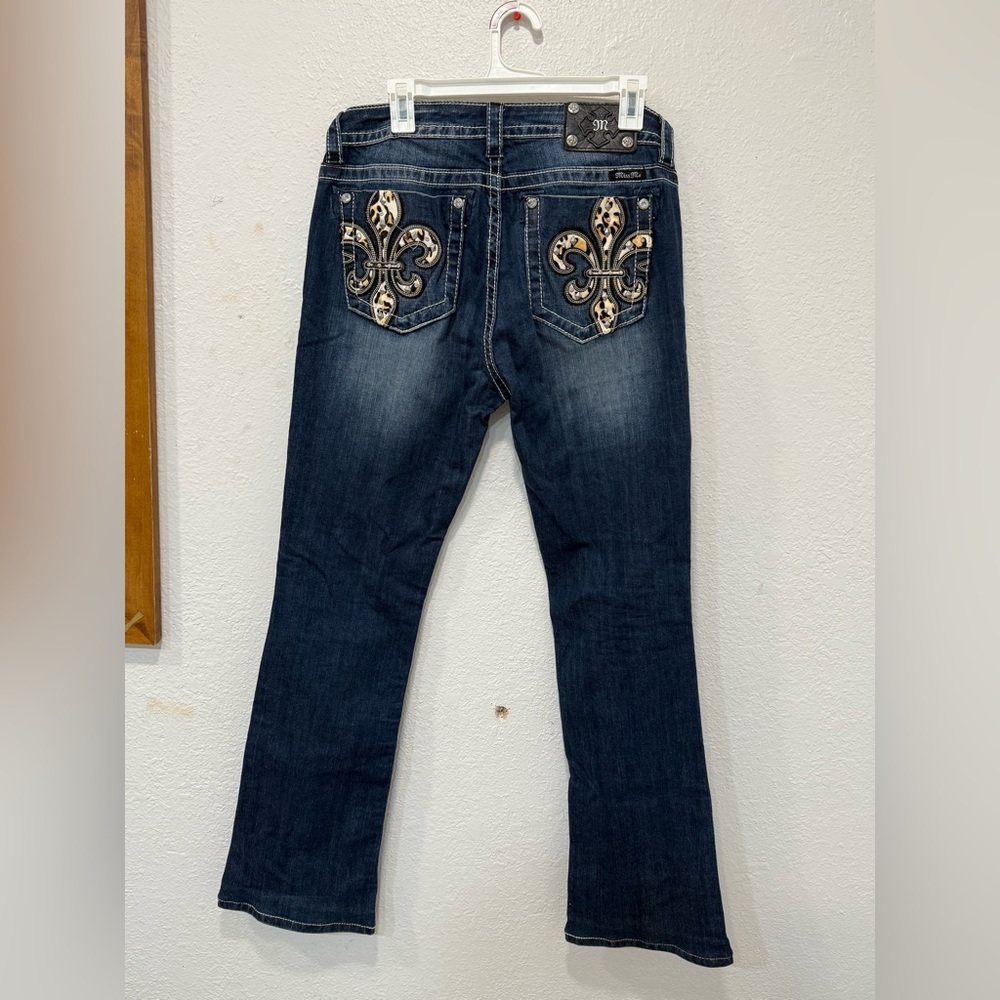 Miss Me Mid Rise Bootcut Jeans Dark Wash Size 31 Inseam 34 - Picture 2 of 7